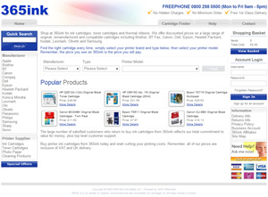365ink's Website (screenshot)