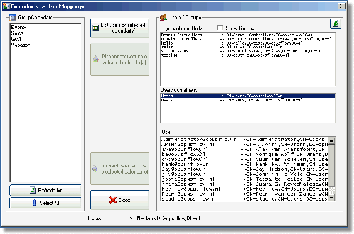 Calendar User Mappings