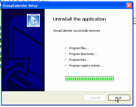 Uninstall the application