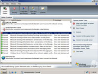 A screenshot of the System Health tab on the Windows Essential Business Server's Administrative Console