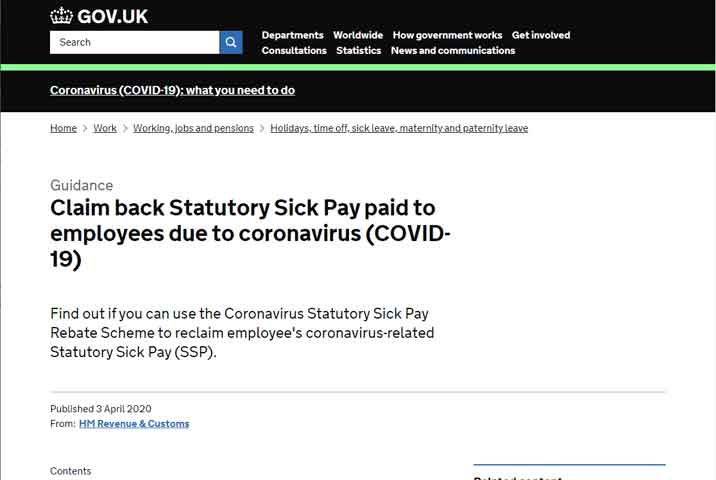 HMRC publishes guide to SSP and COVID-19 class=