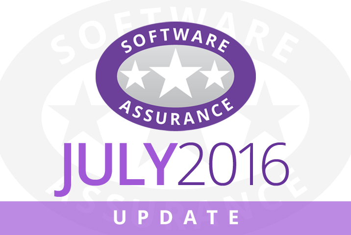 July 2016 Update for Software Assurance