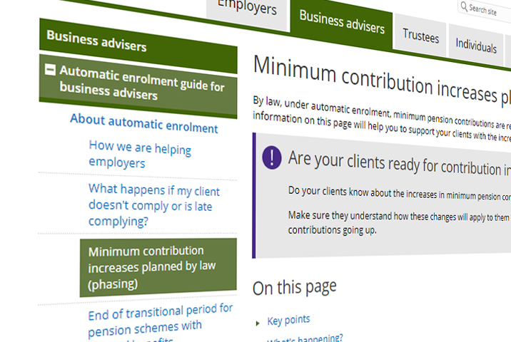 Workplace Pension Minimum Contribution Changes