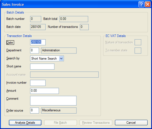 Sales invoice